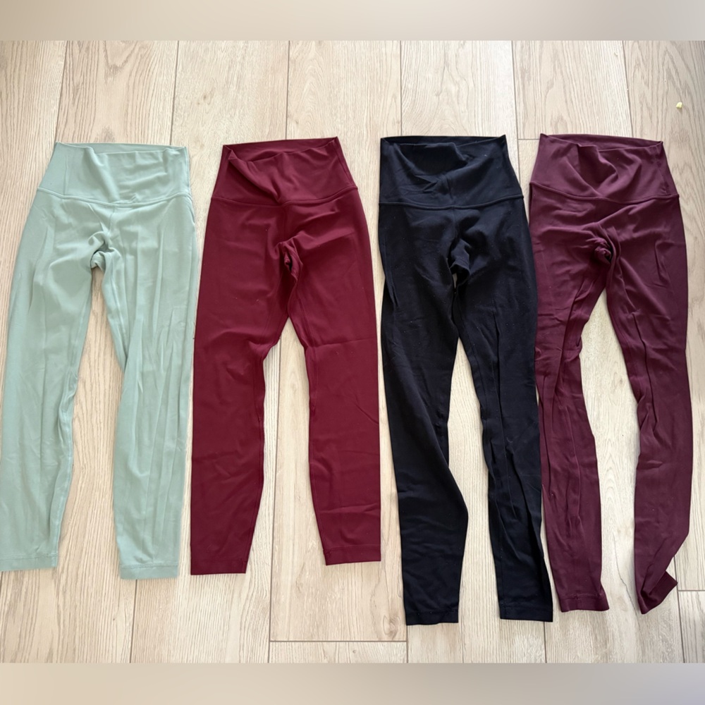 (4) lululemon align leggings